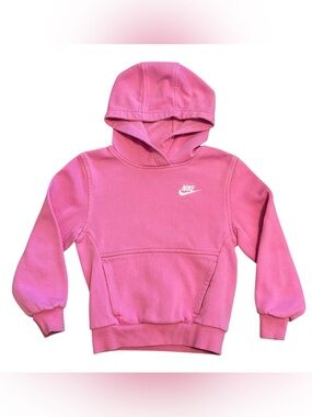 Nike Girls Sweatshirt XS Pink Fleece Crewneck Pullover Athletic Top
